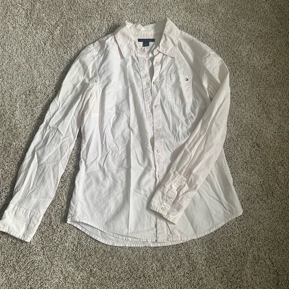 Tommy Hilfiger Light Pink Casual Button Down Shirt